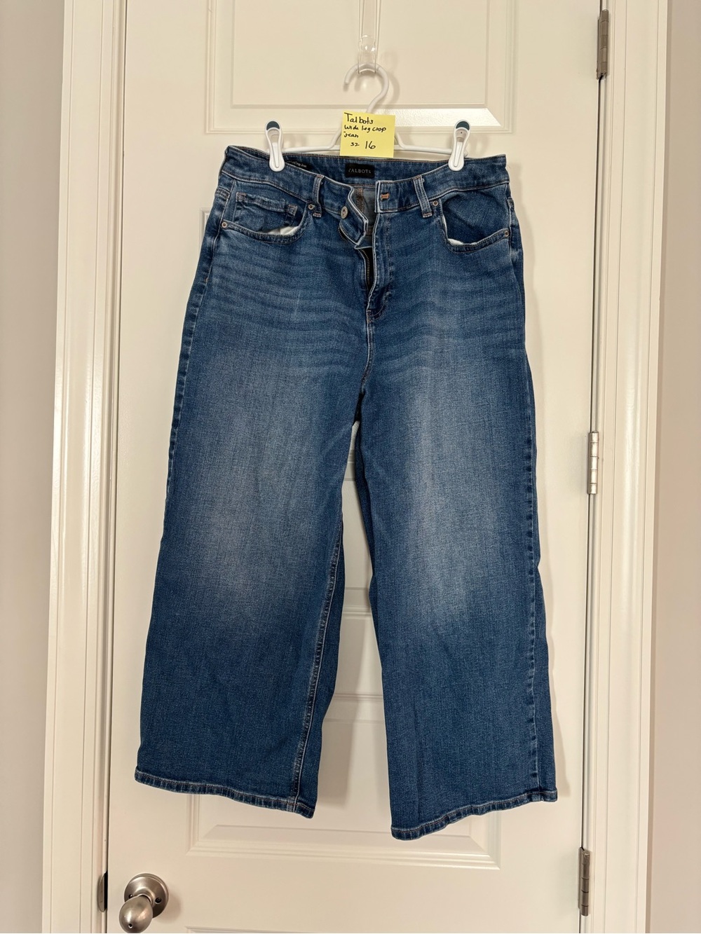 Talbots Wide-Leg Jeans in Medium Blue Wash